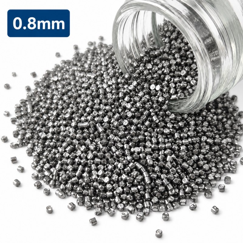 0.8mm Stainless Cut Wire Shot | Bright Finish